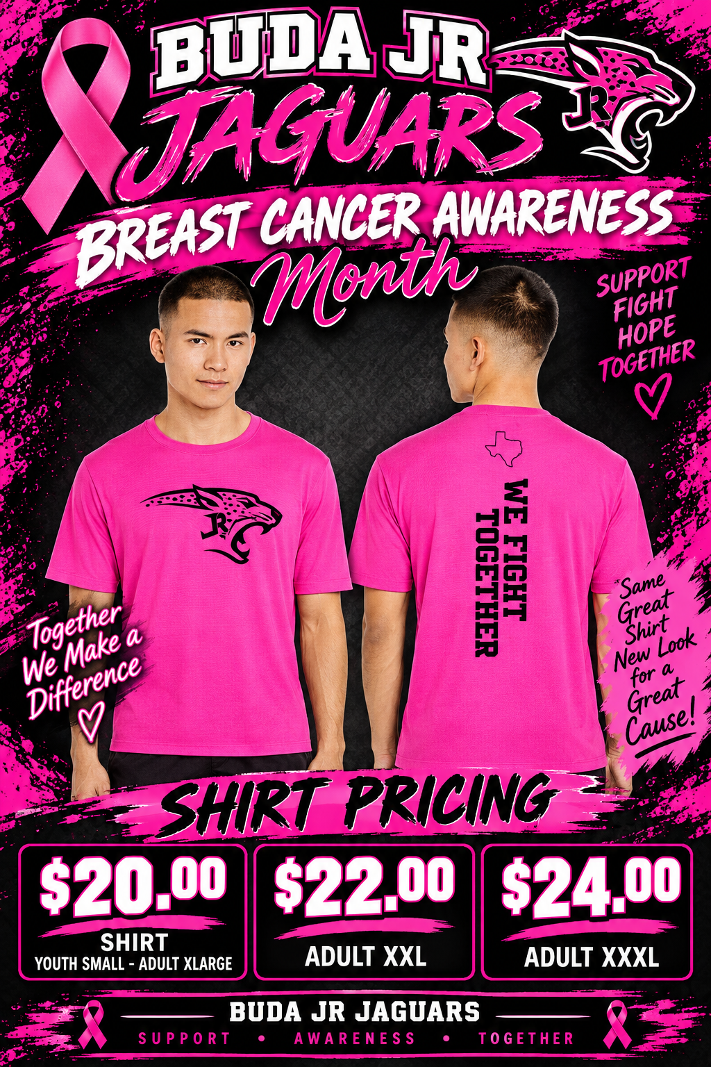 PINK OUT JAGS PINK UNISEX (PK-UP ONLY)