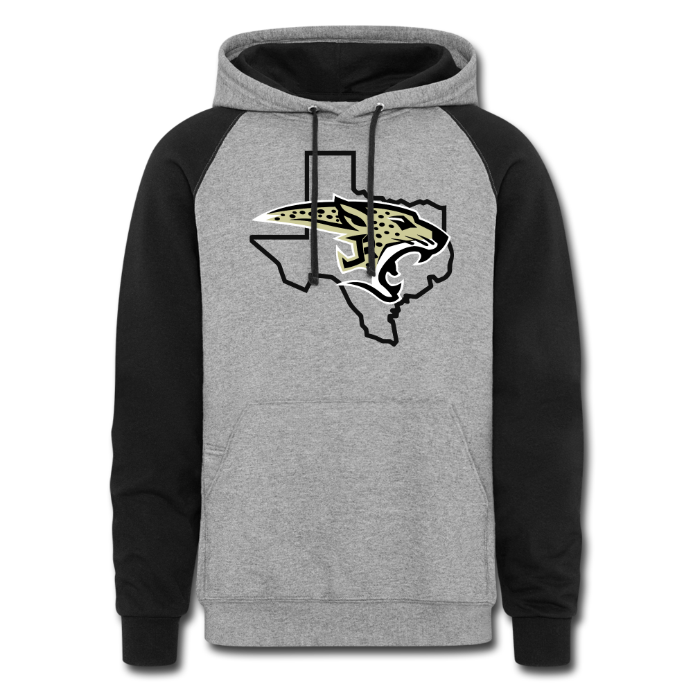 Colorblock Hoodie - heather gray/black