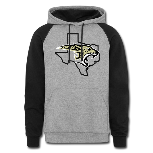 Colorblock Hoodie - heather gray/black