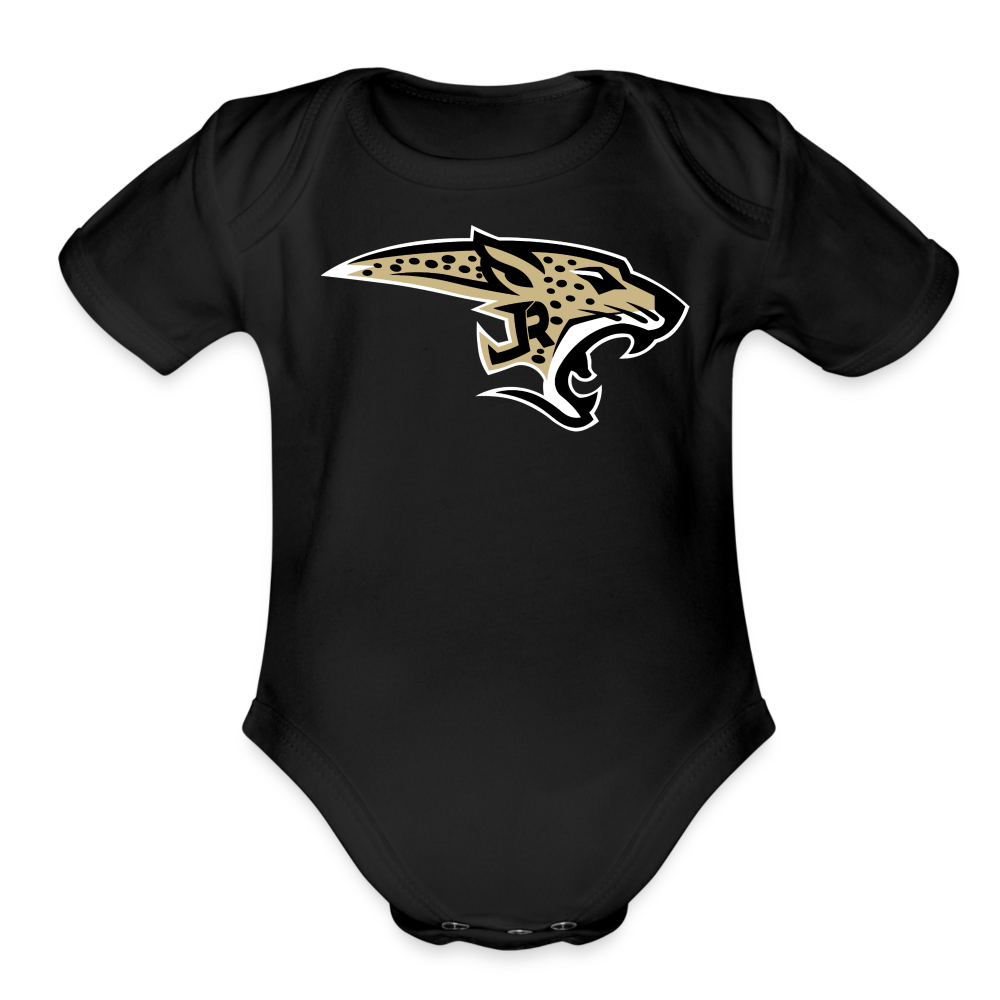 Organic Short Sleeve Baby Bodysuit - black