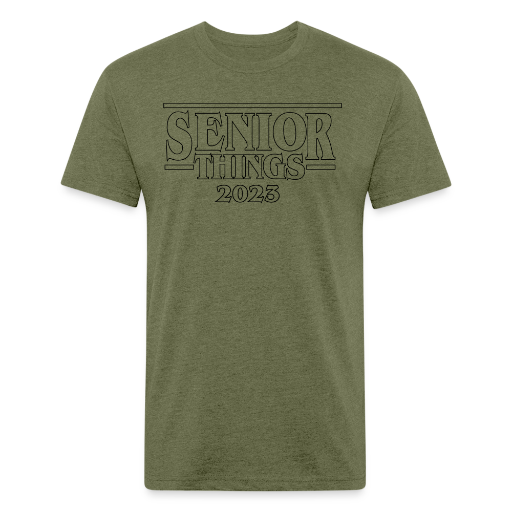 Fitted Cotton/Poly T-Shirt by Next Level - heather military green