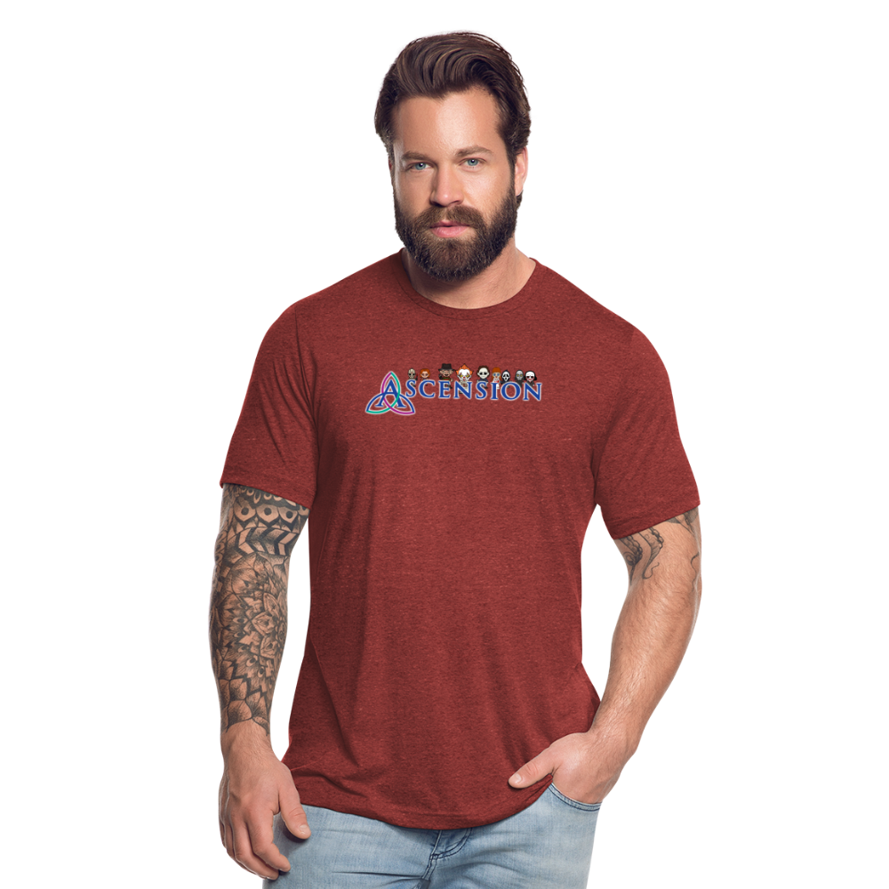 Unisex Tri-Blend T-Shirt - heather cranberry