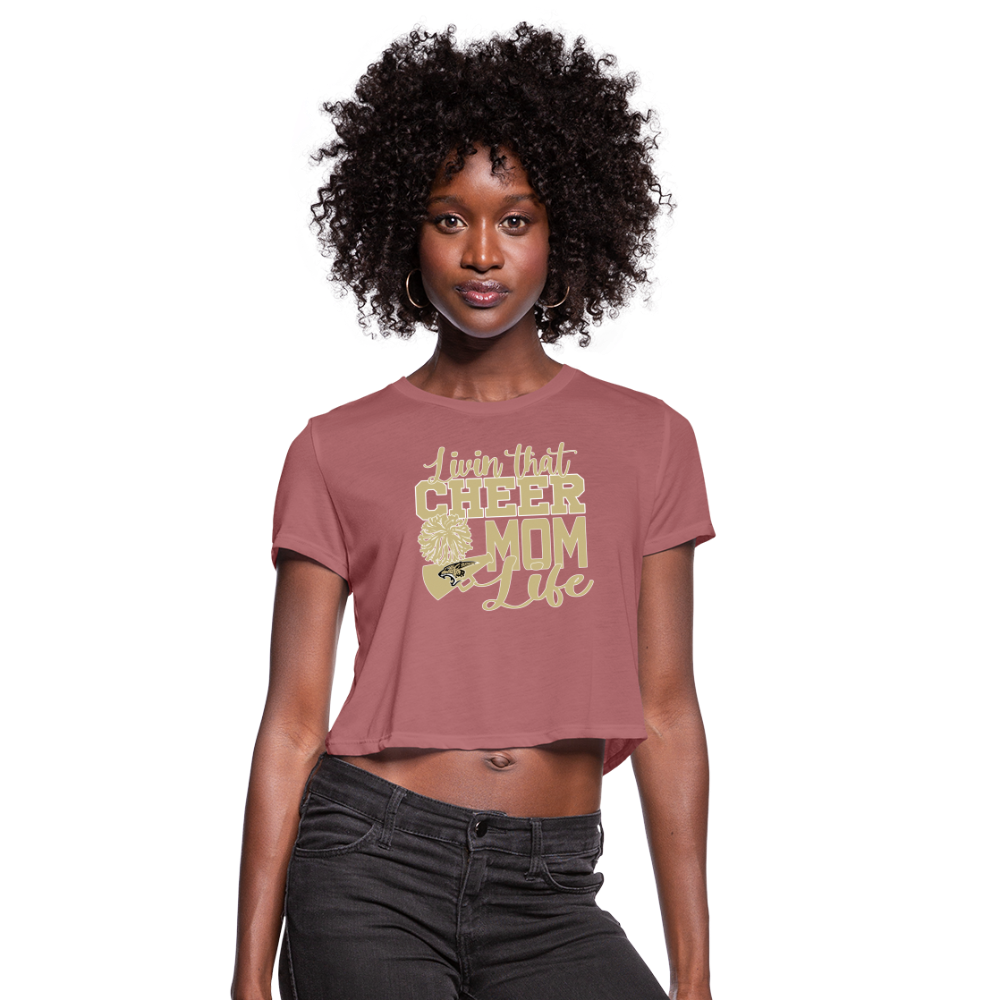 Women's Cropped T-Shirt - mauve