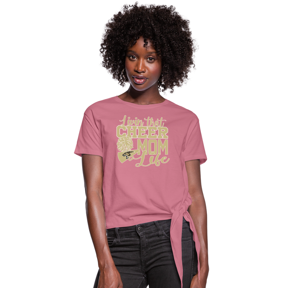 Women's Knotted T-Shirt - mauve